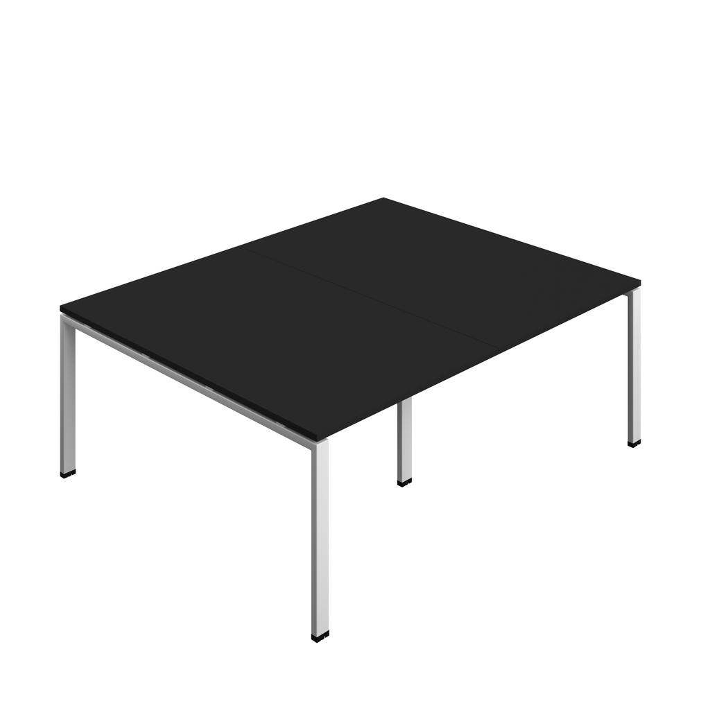 Synergy|Meeting Table|Goal Post|2000X1600|Black-Silver | Logos Services